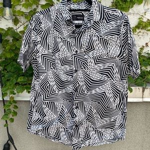 Black and White Striped Button Down